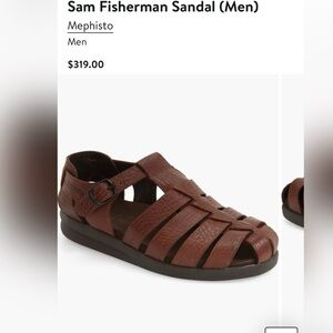 Mephisto Sam Fisherman Sandals Men’s Tan
Leather in DESERT NEW $319 Size 8